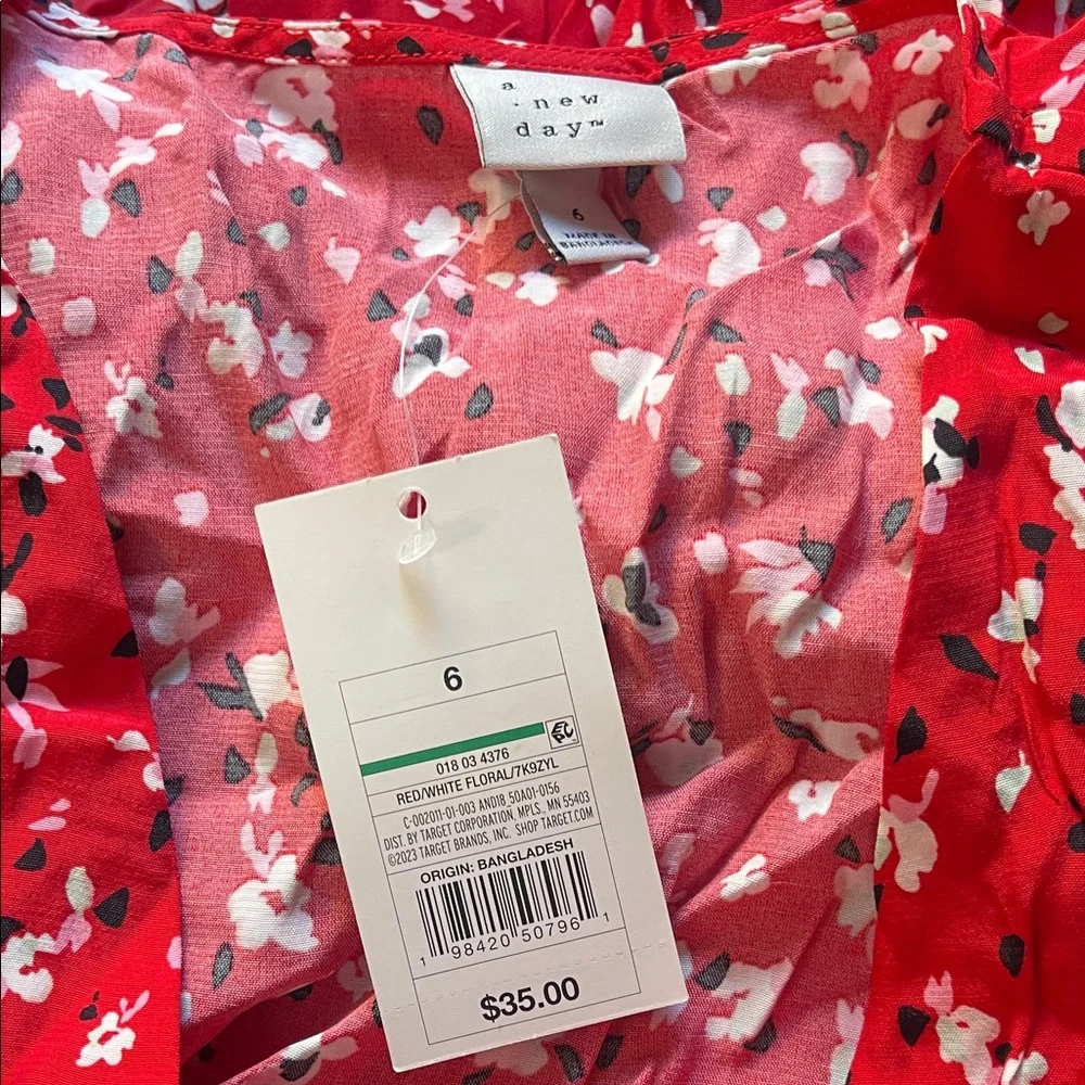 a new day Floral Red and White Maxi Dress - Picture 2 of 3